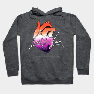 Love is Love Lesbian Hoodie